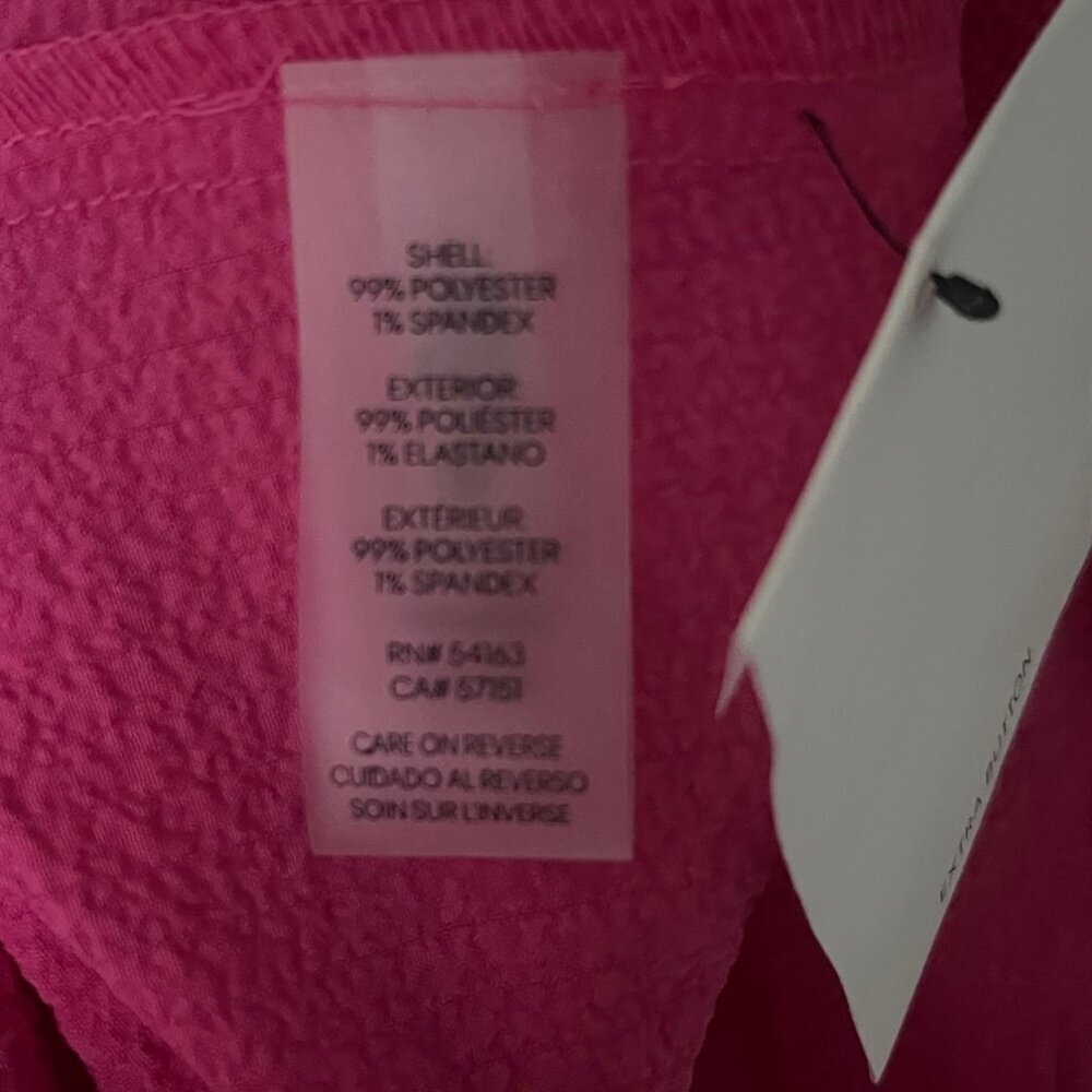 NWT Calvin Klein Sleeveless Collared A-line Belted Dress, Barbie Pink, Size 4 - Picture 9 of 9